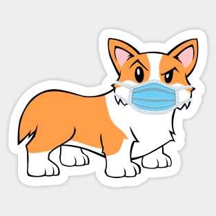 Pembroke Corgi Quarantine Mode Sticker